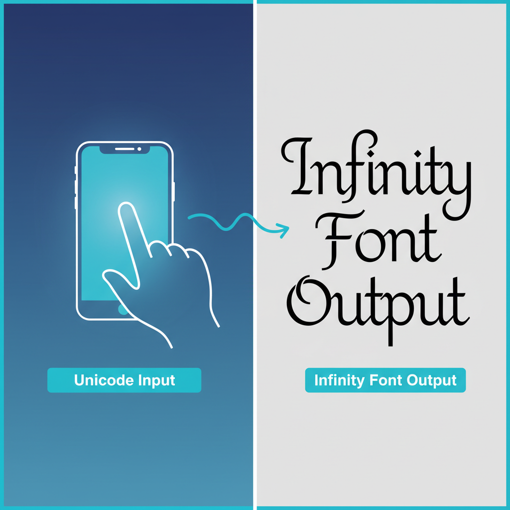 Simple steps for using the online Unicode to Infinity conversion tool.
