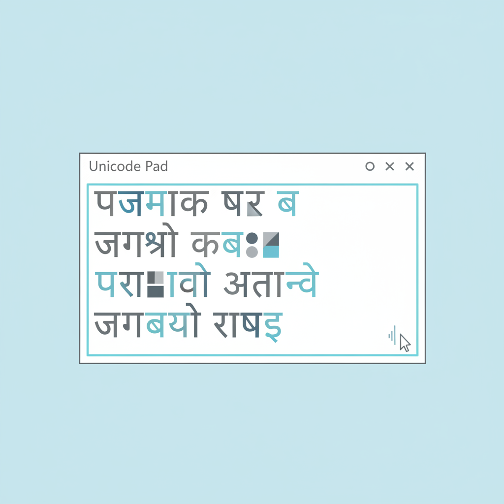 युनिकोड पॅड इंटरफेसचे सोपे स्वरूप