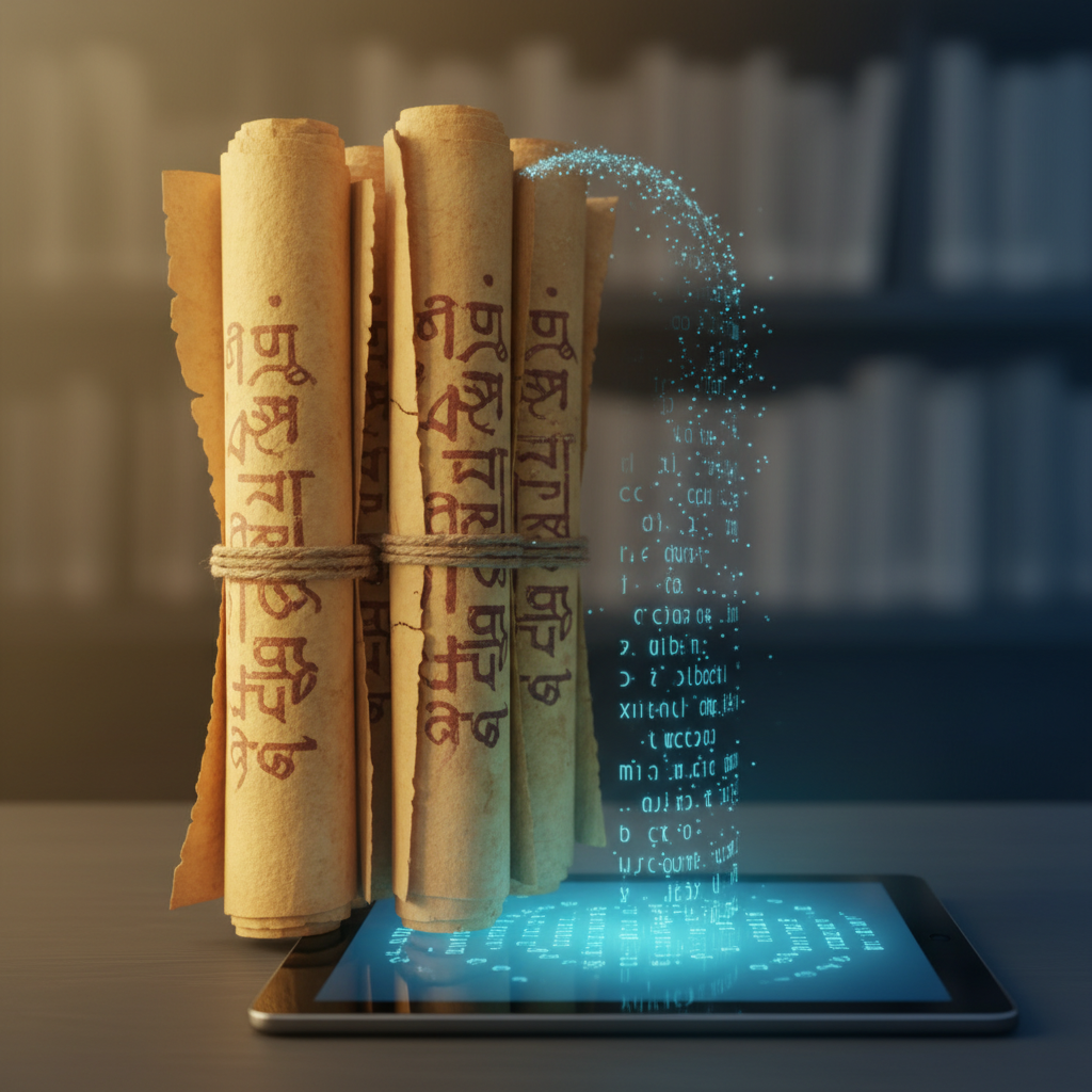 Archiving traditional Marathi manuscripts using modern digital tools.