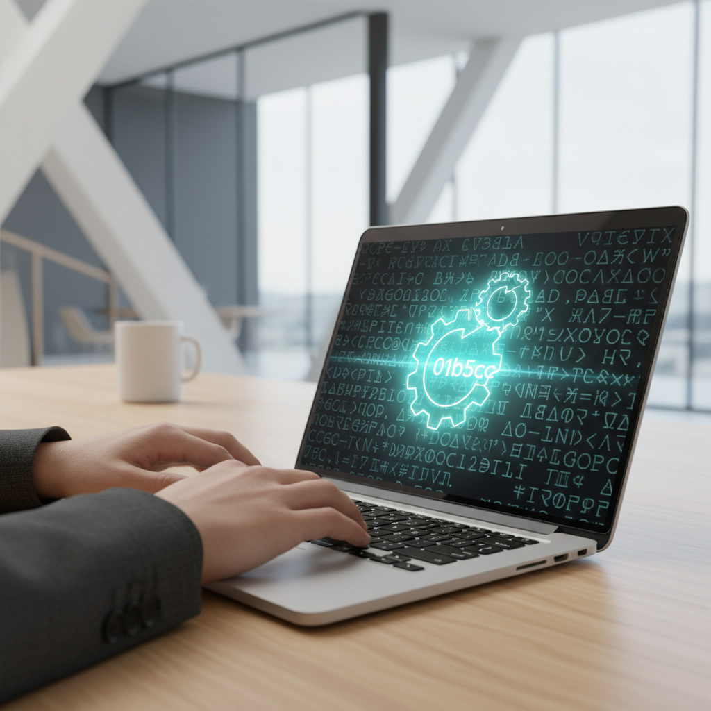 User typing text into an online font converter tool.