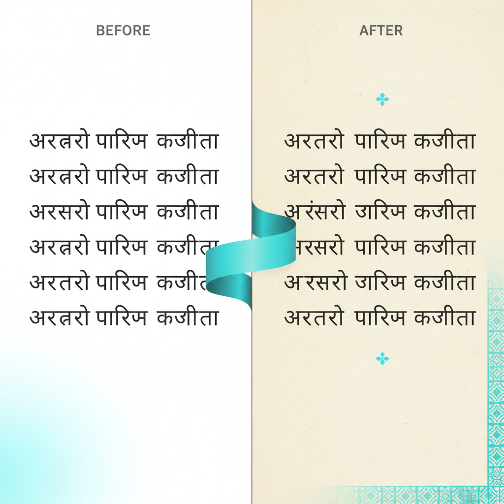 Professional output after using the font conversion tool