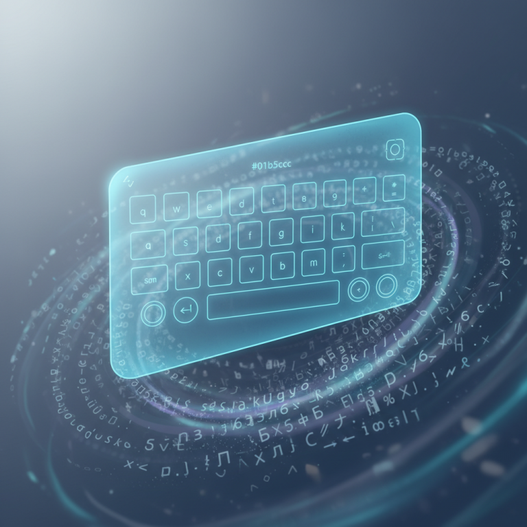 Digital interface illustrating the function of a Unicode Pad
