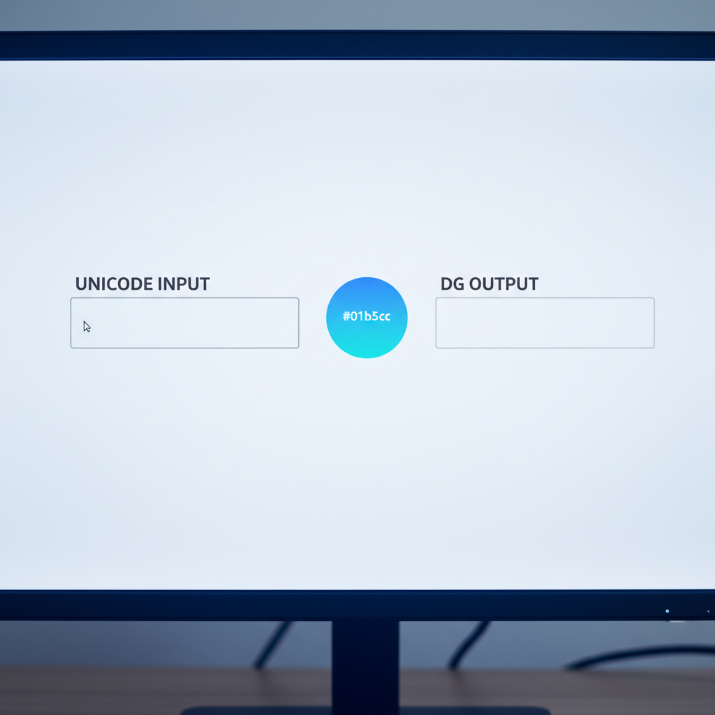 ऑनलाइन टेक्स्ट कन्वर्टर इंटरफेस का दृश्य।