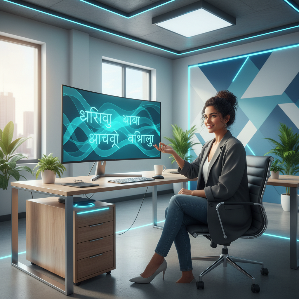 ग्राफिक डिझायनर संगणकावर फॉन्ट कन्व्हर्टर वापरताना