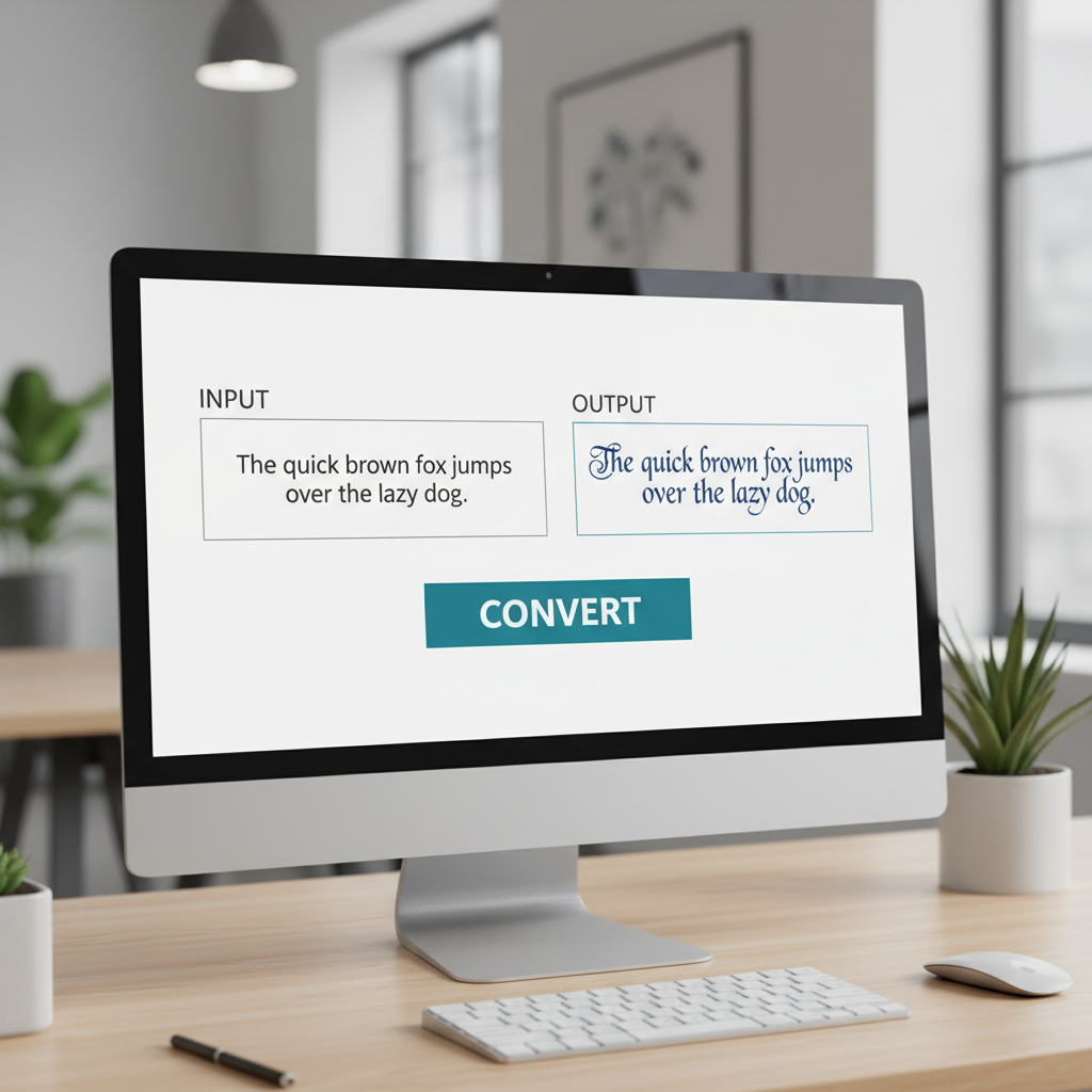 फॉन्ट रूपांतरण साधनाचा स्क्रीनशॉट.