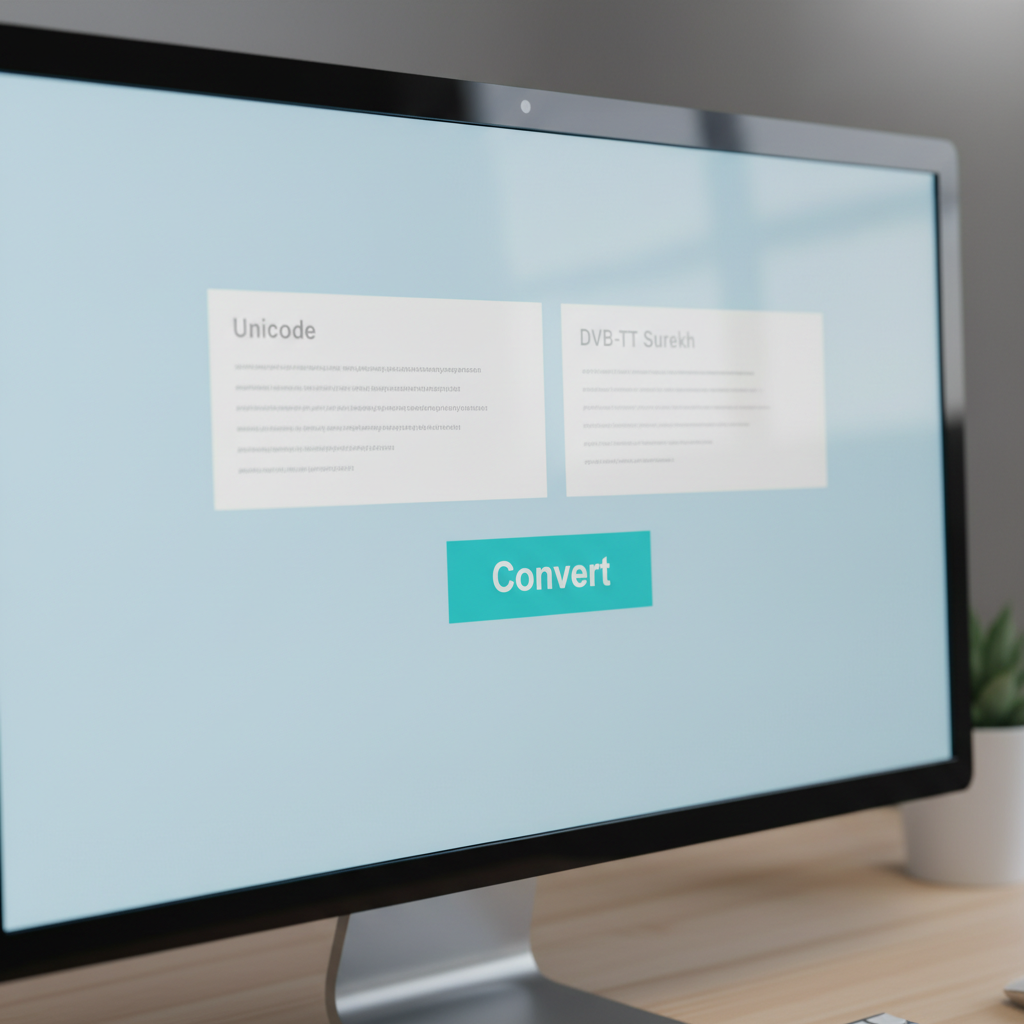 युनिकोड टू डीव्हीबी टीटी सुरेख कनवर्टर इंटरफेस