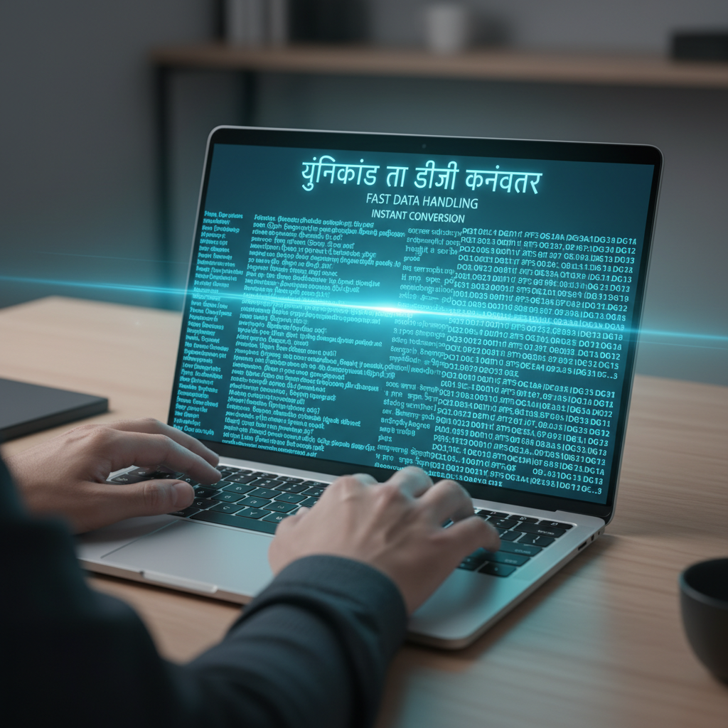तेज और सटीक यूनिकोड टू डीजी कन्वर्टर उपयोग