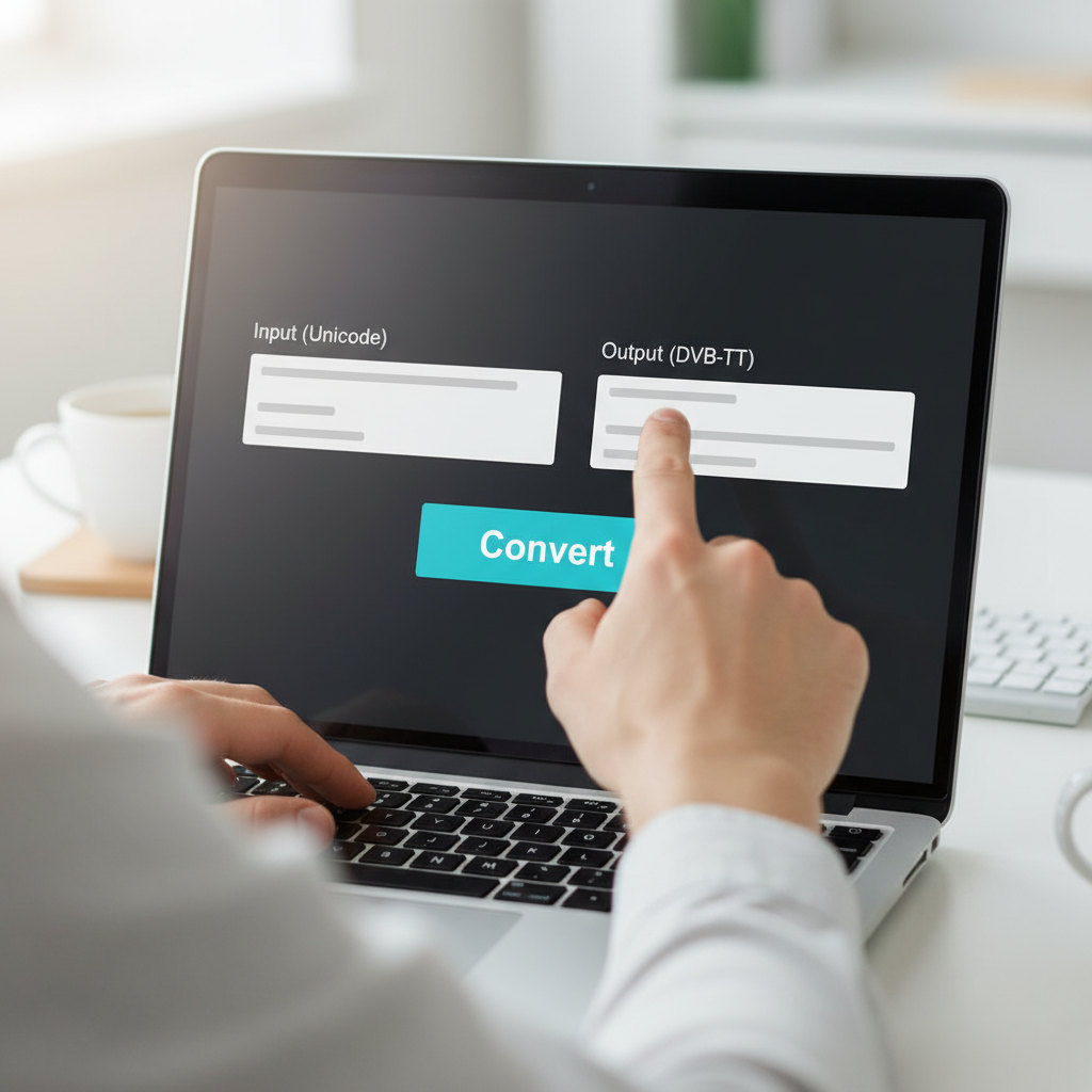 ऑनलाइन फॉन्ट कनवर्टर इंटरफ़ेस का उपयोग करना